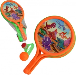 Rakety s míčkem a košíkem pro venkovní zábavu