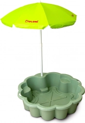 pískoviště květina EKO zelené se slunečníkem