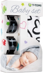 Bambusová souprava T-Tomi Černá srdce