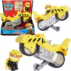 PAW PATROL Rubble Moto Pups – žlutý kaskadérský motocykl s figurkou