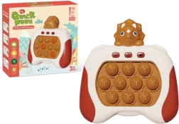 Senzorická hra triceratops Pop It se světly a zvuky, hnědá