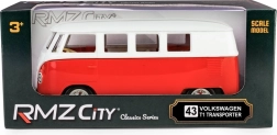 Kovový model Volkswagen T1 Samba 1:32 – červeno‑bílý