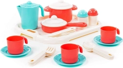 Čajová sada pro tři s tácem Nastenka