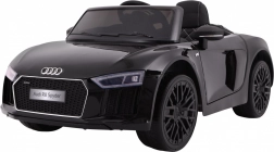 Dětské elektrické auto Audi R8 Spyder černé s lakem, MP3 rádiem a LED světly