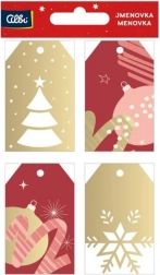 Dárkové visačky s puntíky 12 ks