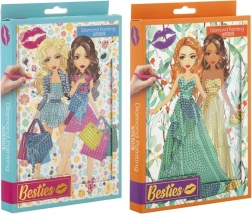 Grafix Diamantové malování Zápisník s motivy dívek