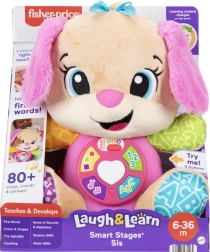 Interaktivní plyšová sestřička pejsek FISHER-PRICE Laugh & Learn Smart Stages, vícejazyčná