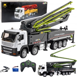 RC betonová čerpadlová míchačka HUI NA 1:18, šedá