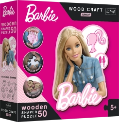 Dřevěné puzzle Barbie pro děti 50 dílků