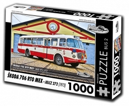 Puzzle RETRO-AUTA Škoda 706 RTO MEX – autobus, 1000 dílků