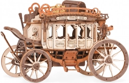 Dřevěná mechanická hrací skříňka – dostavník 3D puzzle