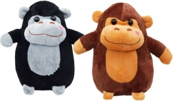 Plyšová gorila Afro 20 cm – hnědá nebo černá