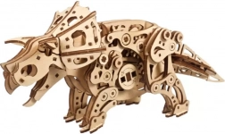 Ugears dřevěné mechanické 3D puzzle TRICERATOPS s pohonem