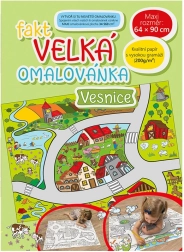 fakt velká omalovánka – vesnice