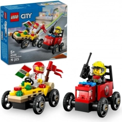 LEGO® City 60458 Závodní balíček: Rozvoz pizzy vs. hasičské auto
