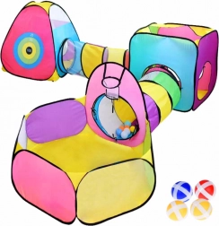 mega centrum zábavy 5v1 – dětské skládací stany s tunely a herními prvky