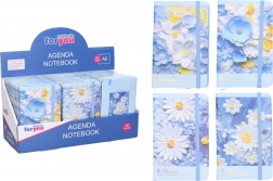 Linkovaný notes 9 × 14 cm kvítí mix