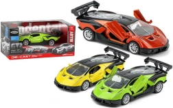 Kovové závodní autíčko na zpětný tah 12 cm