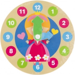 moje první dřevěné hodiny princezna 14 cm