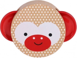 Dřevěná tamburína s opičkou PETIT COLLAGE