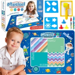 Woopie vodní kreslicí podložka XXL 100 × 80 cm – vesmír, modrá