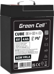 Akumulátor AGM VRLA 6 V 4 Ah IP54 GREEN CELL CUBE