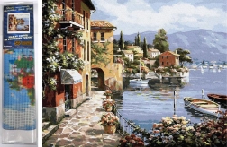 Diamantové malování u pobřeží 30x40cm