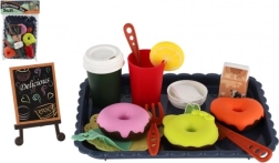 dětská čajová a kuchyňská sada s potravinami na tácu