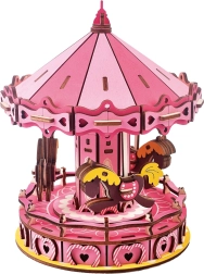 Dřevěné 3D Puzzle Kolotoč