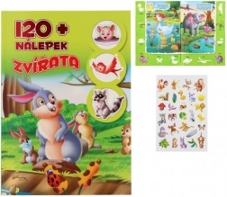 Pracovní sešit se samolepkami Zvířata, 120 nálepek, A4