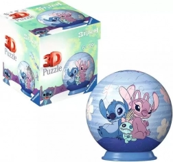 3D puzzleball DISNEY Stitch a Angel 54 dílků