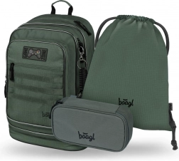 Baagl Set 3 Cubic Grove: batoh, penál, sáček