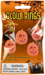 Svítící prstýnky dýně, sada 4 ks