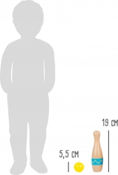 Dřevěné kuželky SMALL FOOT Active – sada pro děti