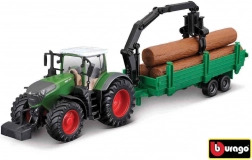 Bburago traktor Fendt 1050 Vario s vyvážečem stromů 1:50