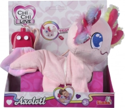 Interaktivní plyšový axolotl CHI CHI LOVE 20 cm na kabelové ovládání