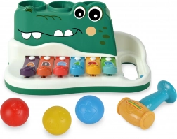 Xylofon zatloukačka Krokodýl 25 cm