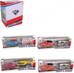 Auto s přívěsem - Hračka pro děti, 19 cm