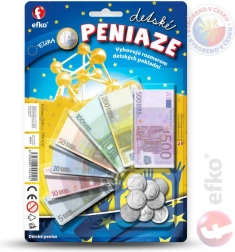 EFKO Dětské euro bankovky a mince na kartě