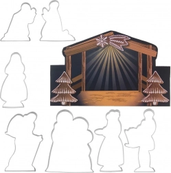 Sada nerezových vykrajovátek Vánoce – betlémská scéna, 7 ks