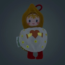 Vánoční plyšová dekorace bílá elfka Mimmi Lilliputiens