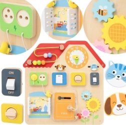 Dřevěná manipulační tabule Domek Viga