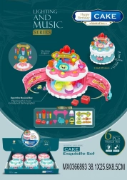 Hrací set narozeninový dort se světlem a zvukem