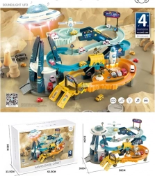 kosmická marťanská skluzavka s vozidly