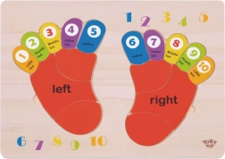 Dřevěná edukativní puzzle TOOKY TOY - Učení čísel a barev