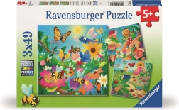 Puzzle hmyzí kamarádi 3x49 dílků