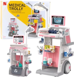 Dětský zubařský vozík s příslušenstvím, světlem a RTG obrazovkou, 26 dílů