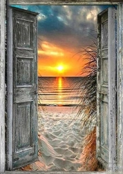 Diamantové malování Výhled na pláž 30x40 cm