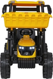 Dětský elektrický traktor s přívěsem MEGA D68, žlutý