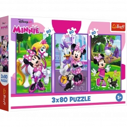 Puzzle 3x80 Minnie a přátelé od Disney Trefl